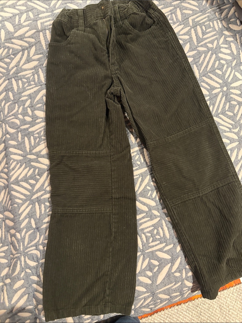 Gymboree Kids Olive Green Corduroy Wide-Leg Pants